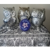 Image 2 : No Evil 3 Piece Decorative Owl Figures 6T w/ Tapestry & Novelty Stone