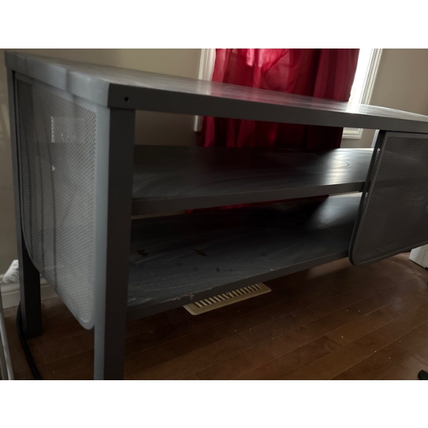 IKEA Nittrop TV Bench Stand Metal Shelves 41x14x19