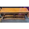 Image 2 : Vintage 3 Tiered Console Table in Olive Ash Burl Veneer - 54w x 28h x 14d