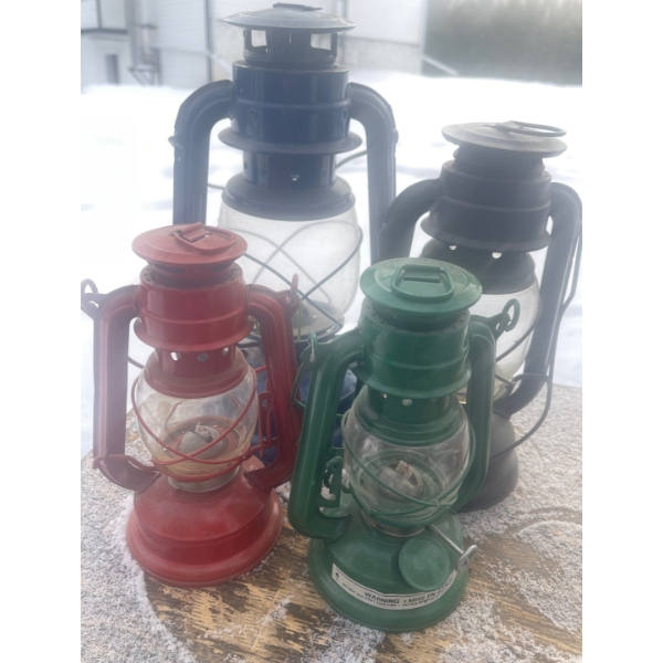 Antique Camp Lanterns (4 Count) 