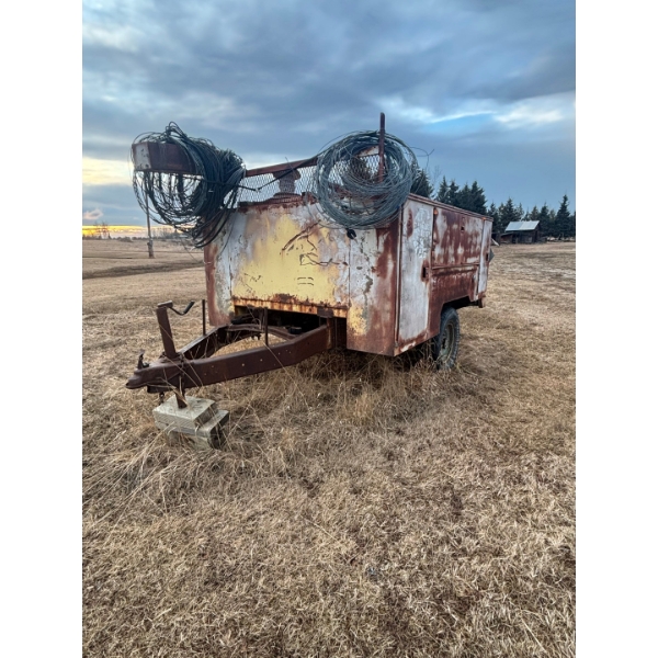 Utility trailer to pull behind a truck to do your fencing or any other your farm needs comes complet