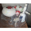 Image 1 : Holiday Dinnerware Including: Glass Plate 14" Diameter, Bells 7 T, Serving Bowl and More! 