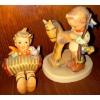 Image 1 : Vintage Collectible Hummel Goebel Porcelain Figurines-"Prayer Before Battle" & "Accordian Player"