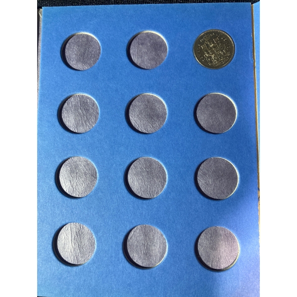 Canadian Fifty Cents Coin Collection Album, 1951 to Date, Partial Set