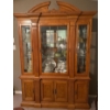 Image 1 : Stunning Oak China Cabinet - Contents Not Included - Matches 11 Piece Dining Table
