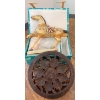 Vintage Hand Carved Horse w/antique Trivet 8"tall