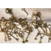 Image 3 : Junk Drawer Jam - Antique Skeleton Key Collection w/ Condoms & Assorted Craft Supplies 
