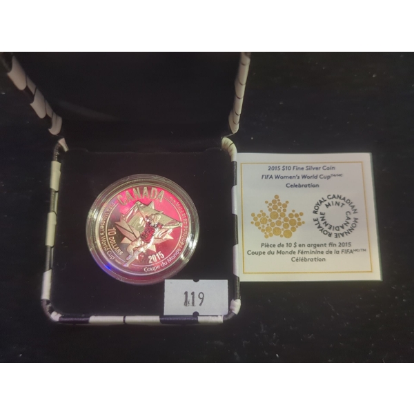 RCM 2015 FIFA Women's World Cup Celebration Fine Silver 99.99 Coin 15.87g