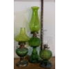 Image 1 : Antique Oil Lamp Trio 17T Forest Green