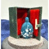 Image 2 : Embossed Blue Floral Snuff Bottle 2.5H
