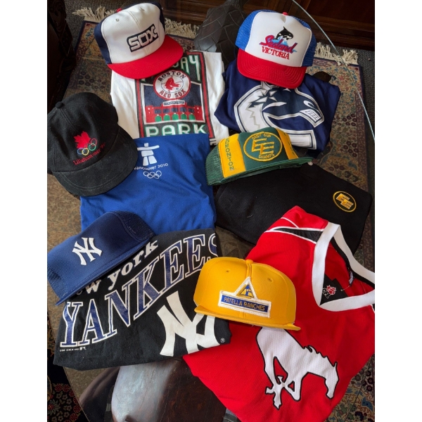 Favorite Team Attire & Cap Collection Men's L-XL Eskimos San House Sharks & more