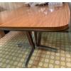 MCM Chrome Craft Dining Table, Walnut Laminate Vaneer (Contents NOT Included) - 53W, 41D, 31T 