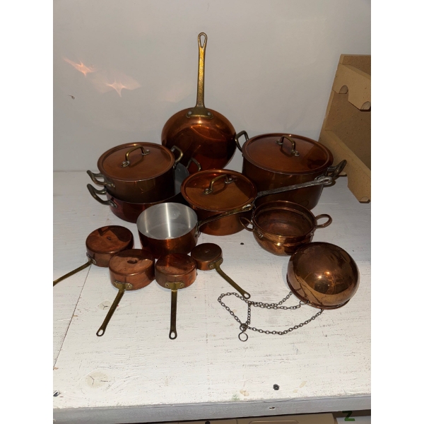 Copper Kitchen Cookers w/ Lids - Assorted Sizes & Styles