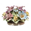 Image 2 : Capodimonte Porcelain Flower Basket Centrepiece and Candleholders