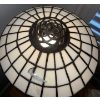 Image 2 : Stunning Stained Glass Tiffany Style Table Lamp w/ Solid Brass Base 26'Tall