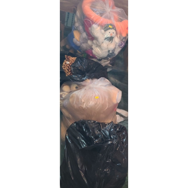 Several Bags of Plush Animals and Others