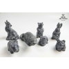 Image 2 : Collection Of Vintage "Wolf Original" Soapstone Animal Figurines. 