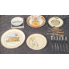 Image 1 : Dinner Served With Style! - Assortment Of Collectable Plates and Vintage Cheese Forks
