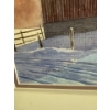 Image 2 : Framed Water Color Art - Snow Covered Winter Farmhouse 17x15