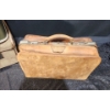 Image 12 : Trio Of Luggage! 2 Older Hardtops, Old Linens, Leather Doctors Bag- Beige Clasps Broken**