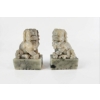 Image 1 : Carved Stone Foo Dogs, 5 Inches Tall