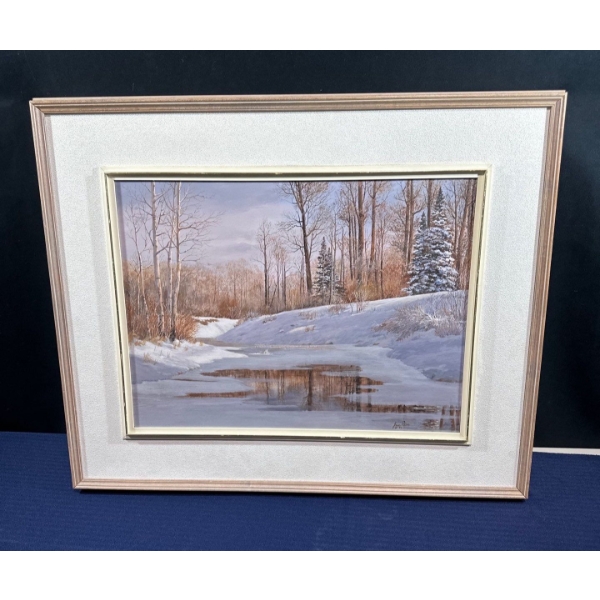 Jean Peters "Sunrise on Whitemud Creek" Original Acrylic 30Wx25H