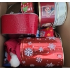 Image 7 : Several Boxes w/ Holiday Decor, Gift Wrap, Tins, Tree Stand