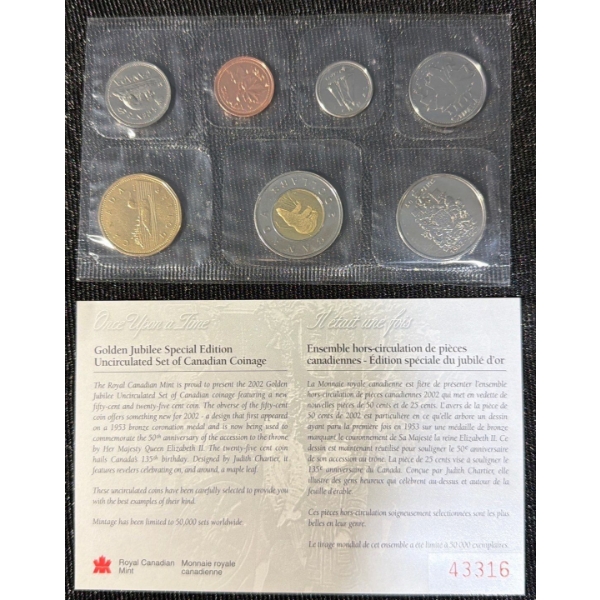 Golden Jubilee Uncirculated Coin Set