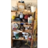 Contents of Garage Shelf- Lots of Hardware, Red Chain & more