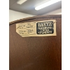 Image 6 : Traditional Style Tuscan Finish Wood Churro cabinet with a curved top and lower storage drawers ligh