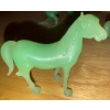 Image 2 : Vintage Green Lucite Faux Jade Miniature Dragon, Horse & More 3"tallest (One has Broken Leg)