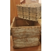 Image 1 : 3 Antique Wooden Crates Filled with Egg Holders