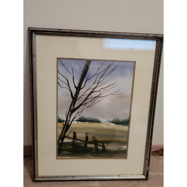 Paul Bresing Watercolor Landscape Art 18x22