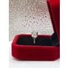 Image 4 : 4ct Round Moissanite with 2ct Set in Center, 1ct on Either Side in 925 Silver Ring - Size 7