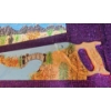 Image 5 : One of A Kind hand Painted Saws, Double Sided, Older Pulley- Great For Display or Use