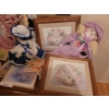 Image 4 : Decorative Wall Art, Crocheted Dolls, and Ceramic Plates