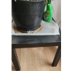 Image 5 : Hanging Swag Ceiling Light, Ikea Side Table, and Plant