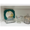 Image 4 : Variety of vintage glassware, plates and dishes, plus vintage crystal butter dish. 