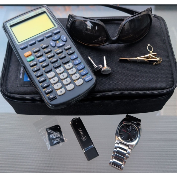 Glove Box Goodies - Cufflinks Tie Clip Sunglasses T183 Calculator & more