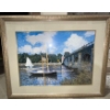 Image 1 : Framed Print "The Bridge At Argenteuil" By French Artist Claude Monet  32x25"tall
