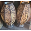 Image 4 : Metal Pot 11.5" Diameter, Koi Decor, 10 T, Pair of Lantern Style Lamps 18 T, Fireplace Tool Set 