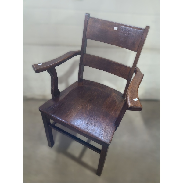 Vintage Wooden Arm Chair 24 W, 18 D, 35 T  