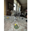 Image 1 : Set of Vintage Lead Crystal and Other Lovely Glassware Pieces Including Vintage Candle Holders 