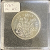 Image 1 : 1965 Canadian 50 Cent Coin 80% Silver 11.66 Grams