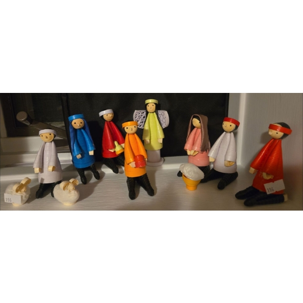 Handmade Oriental Nativity Figure Collection - 4T