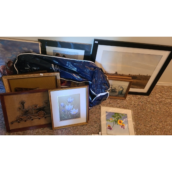 Assorted Wall Art- Print w/ Black Frame of Landscape 16 X 22, Marilyn Poster and More!