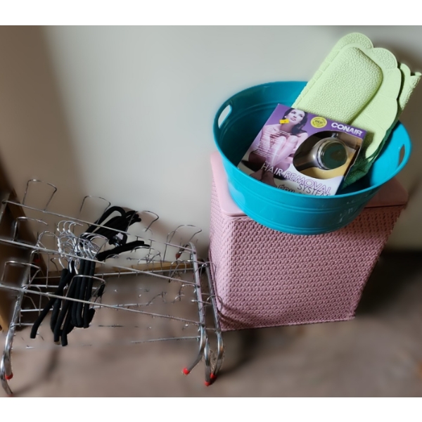 Laundry Hamper, Conair Model HB1C Hair Removal, Conair Hair Dryer, Revlon Straightener and More!