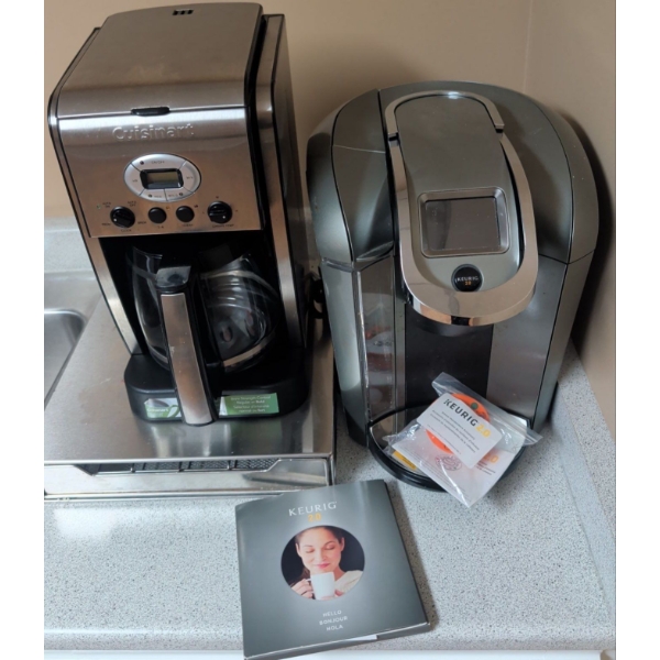 Java Addicts Essentials - Kuerig Single Serve Coffee Maker w/ CuisineArt SS Unit & Pod Storage