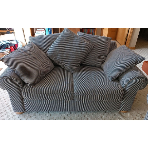 Striped Textile Sofa, 2 Seater, Advantage By Skylar Peppler -  70W, 37D, 30T 