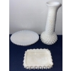 Image 4 : Studded Milk Glass Decorative Items w/ Vintage Drawer Embellishments & More
